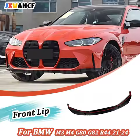 JXWANCF Dry Carbon Fiber Front Lip Bumper Chin Spoiler for BMW G80 M3 G82 G83 M4 2021-2024 Side Skir