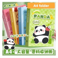 Capybara panda A4 Folder file Cartoon Transparent holder Insert document agreement Test Paper Storag