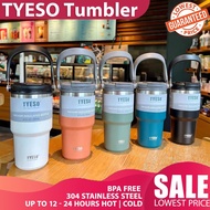 900ml Tyeso Insulated Tumbler With Straw Thermos Water Bottle Stainless Steel Portable Vacuum Flask