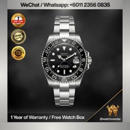 NH34 GMT Automatic GMT Master II Mod Watch Black Bezel | Sapphire Crystal | 40mm Mechanical GMT Watc