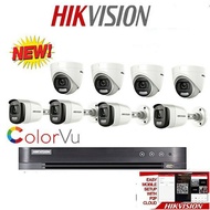 HIKVISION 5mp Full time color CAMERA & Turbo HD DVR 4/8 Channel CCTV SET