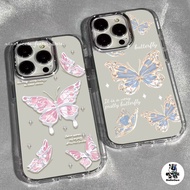 iPhone 11 Case For 11 13 12 14 15 Pro Max X 7 Plus Butterfly Pattern Transparent Soft Silicone Shock