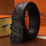 Lv New Style Fashion Business Letter All-Match Belt Men's Trendy Durable Casual Belt AK