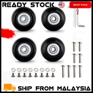 4pcs / Set Roda Bagasi Baggage Luggage Wheel Suitcase Replacement Parts Repair OD 50mm 40mm Axles Lu