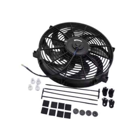 14" inch Universal Slim Fan Accessories 12V Mount Kit Maximum Fan RPM: 2000±10% RPM Black Push Pull 