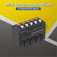 TB 4Channel Mini Audio Stereo Mixer with 4 RCA Channels Input