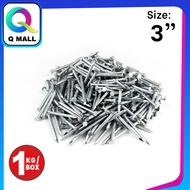 Q MALL [1KG/BOX] 3/4" 1" 1-1/4" 1.5" 2" 2.5" 3" 4"JAGUAR Hardened Steel CONCRETE NAILS / Paku Batu/ 