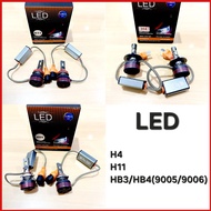 1 Color Led Light Bulb H4, H11, HB3, HB4 Waterproof 55 Watt M8 PRO