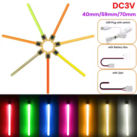 DC3V LED Meteor Shower Flowing Water Light USB/2pin/Battery Powered LED COB Filament Incandescent La