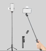 電話手機自拍神器連LED補光燈 三腳架 無線藍牙遙控