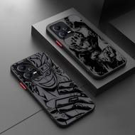 Skin Feel Matte Phone Case Shockproof Phone Cover One Piece Black Drawing Art For Xiaomi Redmi Note 2 3 4 5 6 7 8 9 9S 9T 10 11 Pro 4G 5G 5A Prime Redmi 5 6 7 8 9 Plus