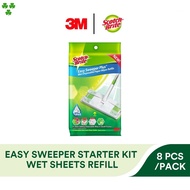 3M™ Scotch-Brite™ Easy Sweeper Plus Mop Wet Disposable Paper Wiper Refills, 8 pcs/pack, For Easy Sweeper Plus Mop