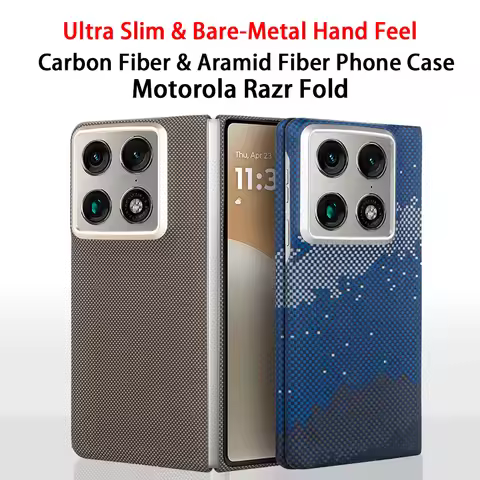 Aramid Fiber Case for Motorola Razr Fold, Compatible with MagSafe, Slim Lightweight Back Cover