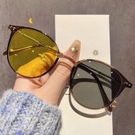 Night driving cool tea-colored women's fashionable driving night vision glasses, day-night color-cha