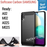 Softcase A02 M02 A02S M02S Samsung Silicone Slim Fit Carbon Fiber Case Casing Shockproof Cover