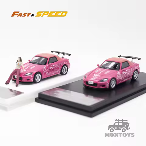 Fast Speed FS 1:64 S2000 AP1 Soft Top FNF Suki Pink limited999 Diecast Model Car