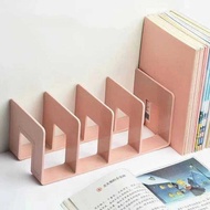 4 Grid Bookends Stand Bookshelf Decor Storage Rack Bookend Book Holder School Stationery Office