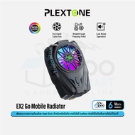 Plextone EX2 GO Mobile Radiator พัดลมระบายความร้อน ติดมือถือ ระบายความร้อนด้วยแผ่น Heat Sink แสงไฟ RGB #Qoomart