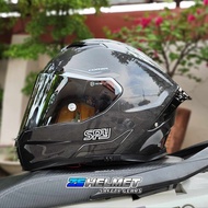 SPYDER CORSA SNAKE CARBON (Black/Silver) FULL FACE - DUAL VISOR (with FREE Clear Lens)