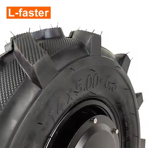 Geared L-faster 14 Inch 500W Electric Trolley Low Speed Motor Wheel Agricultural Tyre 14x5.00-6.5 Fo