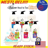 Felora Junior Kids Head to Toe 4 in 1 Soft Smooth Clean Baby Body Shampoo/ Syampu Bayi (750ml)