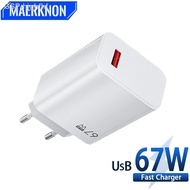 Hjghfhf GaN 67W ที่ชาร์จไฟ Type C USB สำหรับชาร์จ13 IPhone 11 QC4.0 3.0