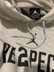 絕版 二手 古著  Jordan 淺灰色 飛人 Nike   Re2pect Jeter mlb NY vintage 長 帽 t 衛衣   XL 號