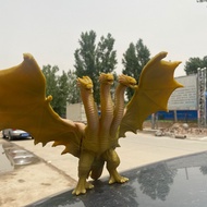 Godzilla Toys 2 King of Monsters Three-Headed Dragon Model Figure Ghidorah Large Soft Plastic Movable Ornament Raton