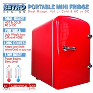 🇸🇬 Portable Mini Fridge Retro Design 2021 Food Cosmetics Medicines Can Drinks Refrigerator Hom