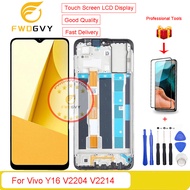 6.51นิ้วสำหรับ Vivo Y16 V2204 V2214สัมผัสหน้าจอ LCD หน้าจอดิจิตอลชิ้นส่วนอะไหล่ Lcds