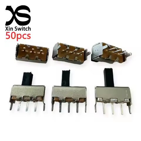 50PCS SS-12F44 G2-G7 Single Row 3-Pin 2-Gear (1T2P) Toggle Switch Vertically Inserted 6mm With A Foo