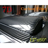 30*152cm Car 7D Sticker Waterproof Carbon Fiber Vinyl Car WrappingFilm StickerDecal PVCUnviersal Dec