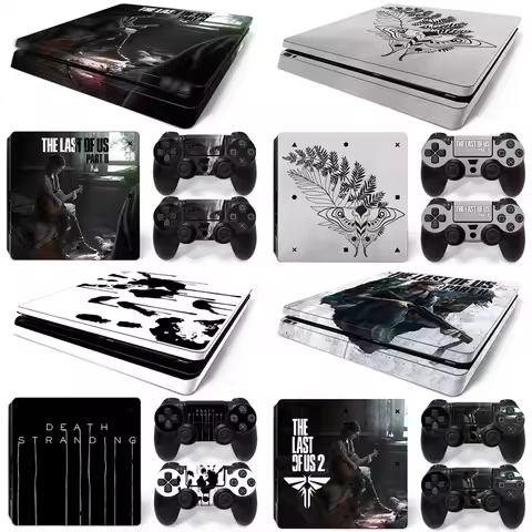 GAMEGENIXX Skin Sticker Cool Design Protective Decal Removable Cover for PS4 Slim Console and 2 Cont
