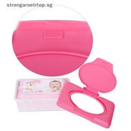 Strongaroetrtop Wet Tissue Storage Box Plastic Case Home Office Wipes Holder with Buckle Lid SG