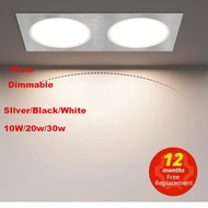 Recessed Double LED Dimmable Downlight  10w 20w 30W Spot Decoration Room Ceiling Lamp AC 220V LED Panel Lights Hotel Room