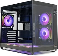 Iota C70 Mid-Tower Computer Case, Large Capacity PC Gaming Case with Pre-Installed 6 ARGB Fan & Hub,