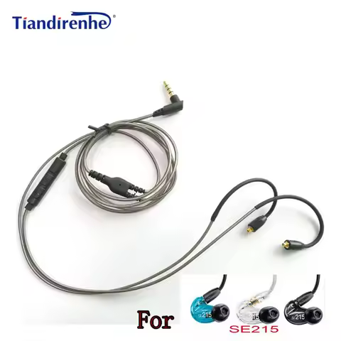 MMCX Cable for Shure SE215 SE315 SE535 SE846 Earphones Headphone Cables Cord With Mic Volume Control