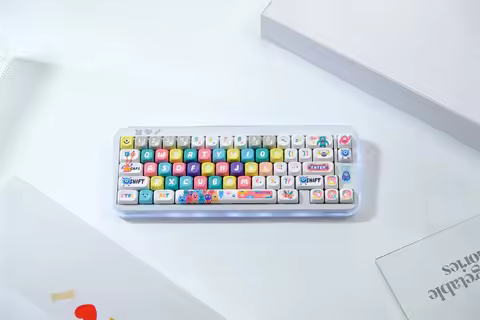 Little Monster Keycaps 126 Keys PBT Material MOA Profile Wooting DYE-SUB Personalized For CHERRY MX 