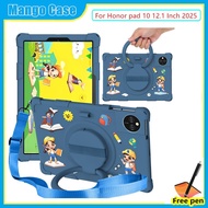 Case For  Honor pad 10 Tablet 12.1 Inch 2025 360° 11inch Rotation Student Kids Silicone Case Foldabl