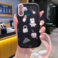 Casing hp for VIVO Y12 Y15 Y17 Y11 2019 Y12i Y3 Y3s 2020 Case Cartoon Rabbit Pattern Fashion Silicon