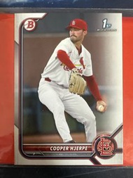 MLB 2022 Topps 1st Bowman Baseball Card - St. Louis Cardinals 聖路易紅雀隊 投手Cooper Hjerpe 棒球卡 球員卡