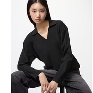 Women sweater uniqlo washable rib knitPOLO