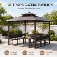 Pavilion Courtyard Luar Ruang Gazebo Luar Boleh Alih Awning Santai Luar Villa Pavilion Awning Luar O