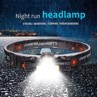 LED Headlamp 5 light modes USB Rechargeable Headlight Flashlight XPG+COB 90°folding Camp Light Torch