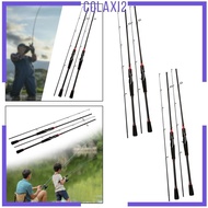 [Colaxi2] 2Pcs Travel Fishing Rod Lure Rod Medium Rod Fishing Pole for Surf Freshwater Saltwater Lure Fishing Bass Trout