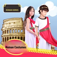Medieval Cosplay Costume for Kids Ancient Roman Prince Princess Greek Roman Outfit Book Week Day Clo