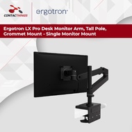 Ergotron LX Pro Desk Monitor Arm, Tall Pole, Grommet Mount - Single Monitor Mount
