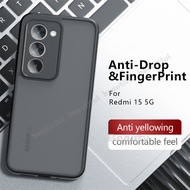 Cover for Redmi 15 5G Acrylic Case Ultra Thin Matte Translucent Clear Full Protection Casing for Red