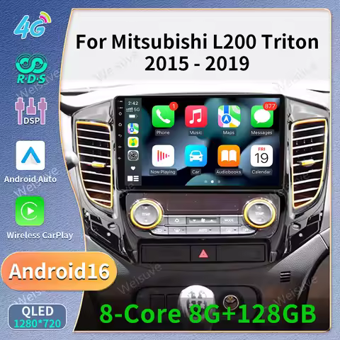 Android 16 Carplay Multimedia Video Player for Mitsubishi Pajero Sport L200 Triton 3 2015-2019 GPS N