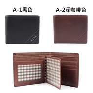 [ELLE HOMME] Cowhide Short Wallet/Wallet/Men's Wallet (Black, Dark Coffee, Light Brown) 6 Styles _ B